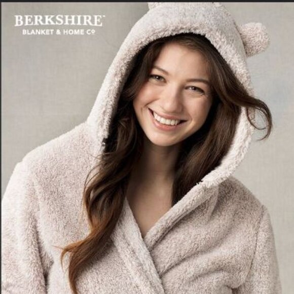 Daydream by Berkshire Home Teddy Robe Gray S/M - Picture 3 of 8